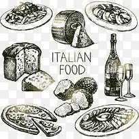 矢量手绘食物-空若网 矢量手绘食物-空若网