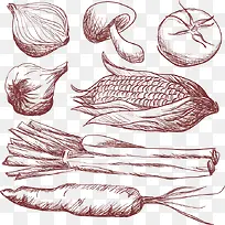 矢量手绘食物-空若网 矢量手绘食物-空若网