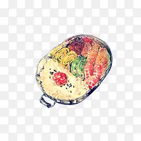 水彩画盒饭-空若网 水彩画盒饭-空若网