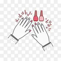 手绘手和指甲油-空若网 手绘手和指甲油-空若网