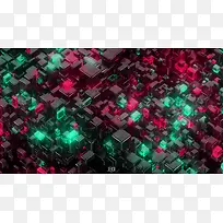 彩色立体方格圆柱-空若网 彩色立体方格圆柱-空若网