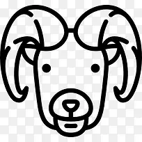 Male Sheep Head 图标-空若网 Male Sheep Head 图标-空若网