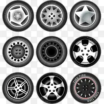 矢量手绘轮胎-空若网 矢量手绘轮胎-空若网