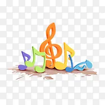 彩色音乐符号-空若网 彩色音乐符号-空若网