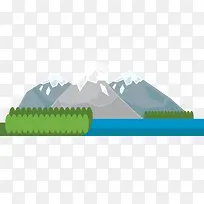 矢量高山绿草平地-空若网 矢量高山绿草平地-空若网