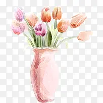 手绘彩色郁金香图片-空若网 手绘彩色郁金香图片-空若网