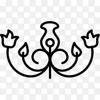 花的对称设计图标-空若网 花的对称设计图标-空若网