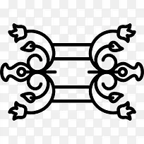 花艺设计的双对称图标-空若网 花艺设计的双对称图标-空若网