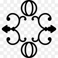 花艺设计两球和漩涡图标-空若网 花艺设计两球和漩涡图标-空若网