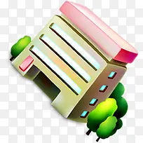 卡通教学楼-空若网 卡通教学楼-空若网