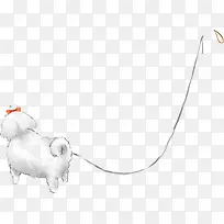 手绘遛狗时尚卡片-空若网 手绘遛狗时尚卡片-空若网