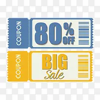 扁平化优惠劵矢量图-空若网 扁平化优惠劵矢量图-空若网