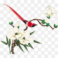 水彩花鸟图无框画-空若网 水彩花鸟图无框画-空若网