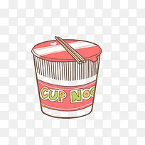 手绘粉色可爱方便面-空若网 手绘粉色可爱方便面-空若网