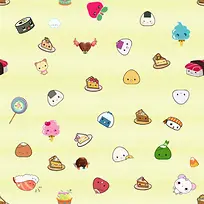 手绘卡通食物表情-空若网 手绘卡通食物表情-空若网