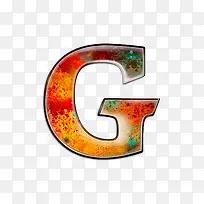 油彩肌理字母g-空若网 油彩肌理字母g-空若网