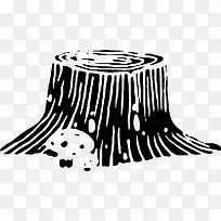 手绘树桩-空若网 手绘树桩-空若网