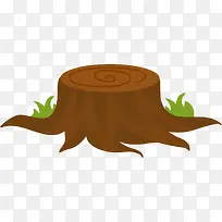 手绘树桩-空若网 手绘树桩-空若网