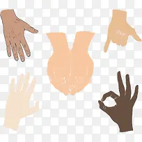 手绘手势-空若网 手绘手势-空若网