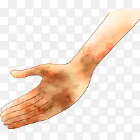 水彩手绘手势手掌-空若网 水彩手绘手势手掌-空若网