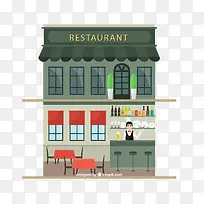 矢量卡通餐馆png-空若网 矢量卡通餐馆png-空若网