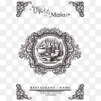 优雅手绘餐厅菜单设计矢量素-空若网 优雅手绘餐厅菜单设计矢量素-空若网