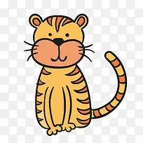 手绘老虎矢量图-空若网 手绘老虎矢量图-空若网
