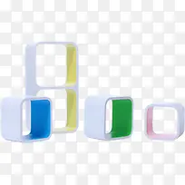 春天彩色方块装饰-空若网 春天彩色方块装饰-空若网