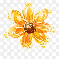 创意手绘黄花素材-空若网 创意手绘黄花素材-空若网