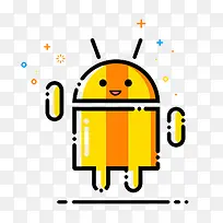 可爱的黄色的Android形象-空若网 可爱的黄色的Android形象-空若网