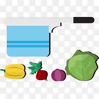 卡通菜刀与蔬菜-空若网 卡通菜刀与蔬菜-空若网
