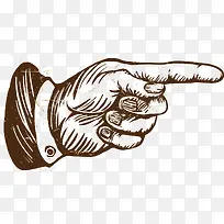 矢量手绘手手指-空若网 矢量手绘手手指-空若网