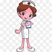 手绘可爱卡通护士-空若网 手绘可爱卡通护士-空若网