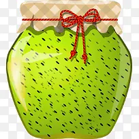 矢量绿色水果罐头-空若网 矢量绿色水果罐头-空若网