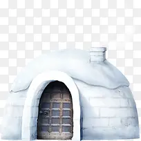 冬日白色房屋手绘-空若网 冬日白色房屋手绘-空若网