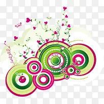 春天爱心植物纹理-空若网 春天爱心植物纹理-空若网