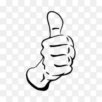 矢量 卡通手绘 手 大拇指-空若网 矢量 卡通手绘 手 大拇指-空若网
