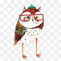 手绘猫头鹰-空若网 手绘猫头鹰-空若网