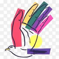 彩色手创意-空若网 彩色手创意-空若网