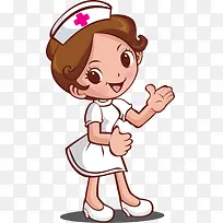 可爱欢迎手势护士-空若网 可爱欢迎手势护士-空若网