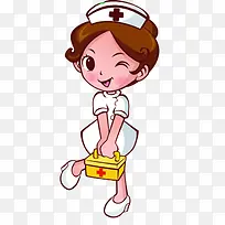 手绘可爱美女护士-空若网 手绘可爱美女护士-空若网