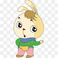 手绘可爱白兔造型-空若网 手绘可爱白兔造型-空若网