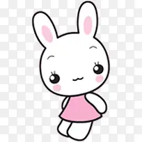 手绘卡通可爱白兔-空若网 手绘卡通可爱白兔-空若网