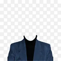 蓝色高领西装-空若网 蓝色高领西装-空若网