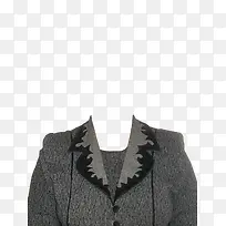 黑色花纹领西装-空若网 黑色花纹领西装-空若网