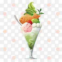 矢量抹茶冰淇淋-空若网 矢量抹茶冰淇淋-空若网