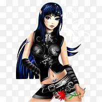 美女精灵人物矢量素材-空若网 美女精灵人物矢量素材-空若网