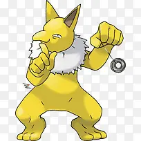 手绘黄色可爱精灵-空若网 手绘黄色可爱精灵-空若网