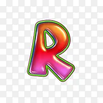 渐变红圆字母r-空若网 渐变红圆字母r-空若网
