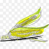 手绘玉米-空若网 手绘玉米-空若网